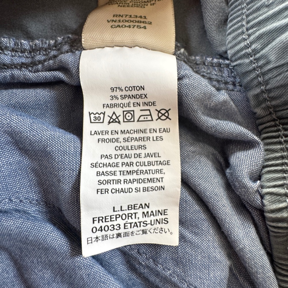 LL Bean Favorite Fit Elastic Waist Pants Gray Womens 18W - Picture 11 of 11